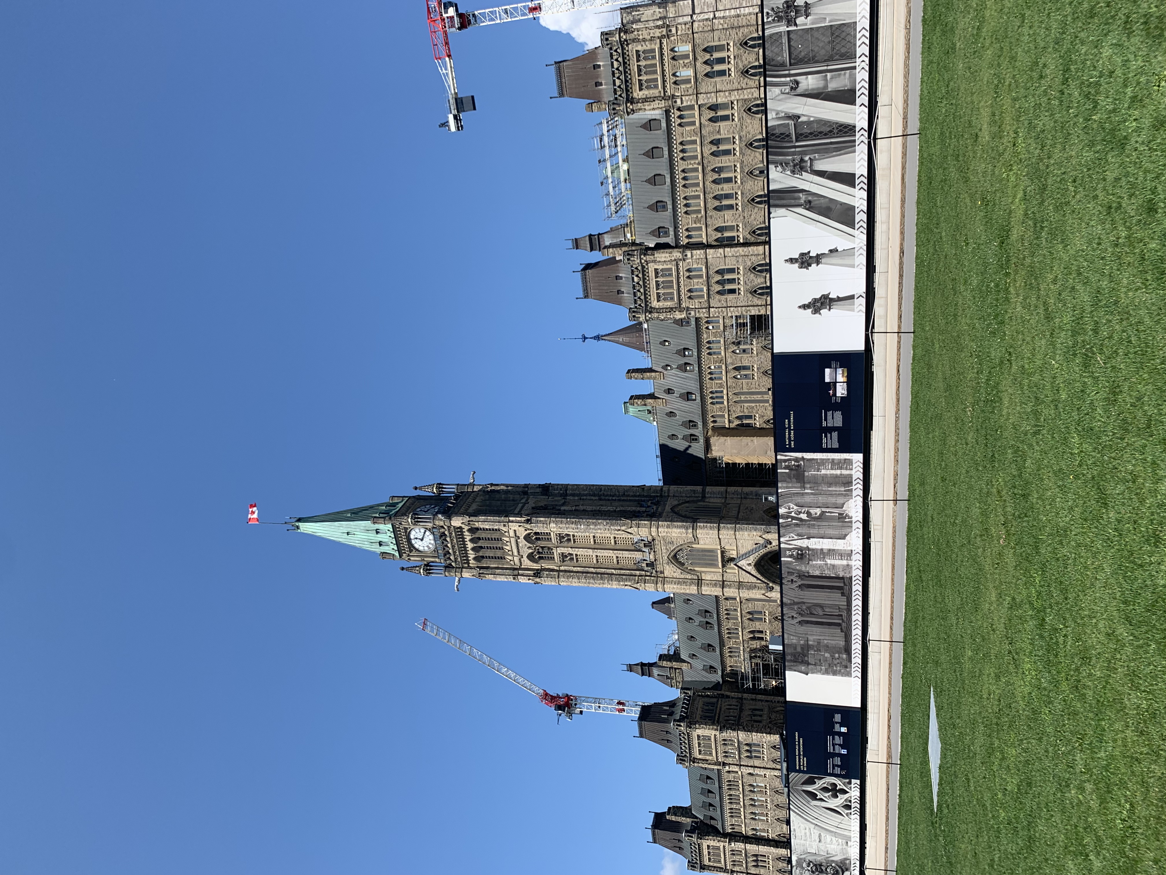 The Centre Block of the Canadian parliamentary complex.